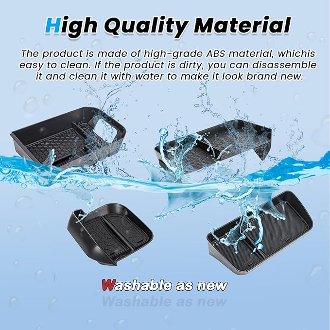 4PCS Center Console Organizer Compatible with 2019-2025 Toyota RAV4 Driver's Drawer Box Insert Secondary Storage Box, Dash Storage Tray Accessories(Not for New 10.5'' Multimedia Display)