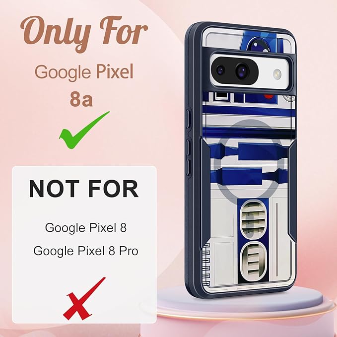 for Google Pixel 8A Case 6.1 Inch - Compatible with MagSafe Women Girls Boys Cute Magnetic Protective Cover Cool Blue Unique Heavy Duty Shockproof Design for Google Pixel 8A Phone Cases