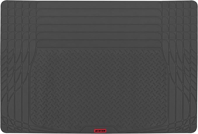 Motor Trend FlexTough™ Contour Heavy Duty Rubber Car Floor Mats with Cargo Liner - All Weather Full Set Front & Rear Floor Mats fits Most Cars Truck SUV, Automotive Floor Mat