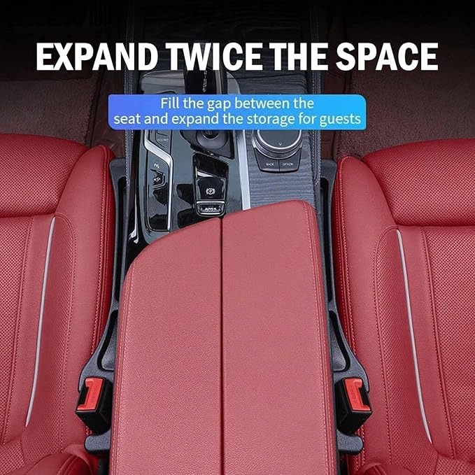 No Drop Seat Guard, Car Seat Gap Filler, Car Gap Filler Organizer, Universal Drop Seat Guards for Car Accessories Interior Prevent Stop Cellphone Wallet Keys Coins and Card from Dropping (black 1)