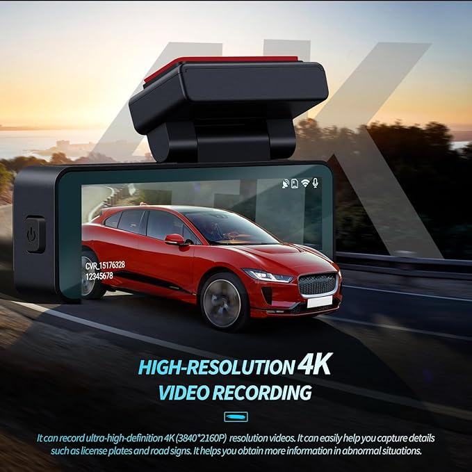 Mirror Dash Cam Front 4K+ Rear 1080P, 2 Channel HD Backup Camera Detection with Color Night Vision, 3.16" IPS Touch Screen, Loop Recording, G-Sensor, Wide Angle, Reserve Assist Fit for All Cars