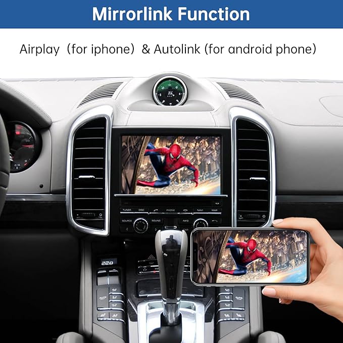 Road Top Wireless CarPlay Android Auto Retrofit Kit for Porsche PCM 3.1 (2010–2016) | CarPlay Interface Decoder for Panamera Macan Cayenne 911 Boxster Cayman | Support MirrorLink, OEM Control, Camera