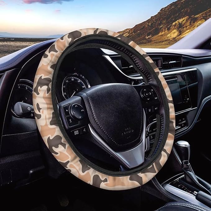 SEANATIVE Car Steering Wheel Cover for Men Breathable Anti Slip Auto Steering Wheel Covers fit Standard Size 15inches