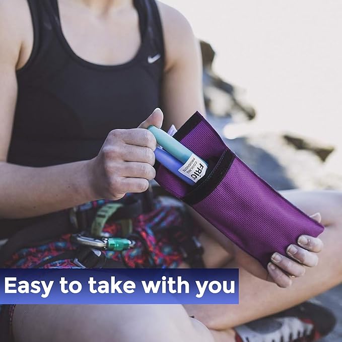 FRIO Cooling Wallet - Insulin Cooler for 45+ Hours of Stress Free On The Go - Purple - Duo