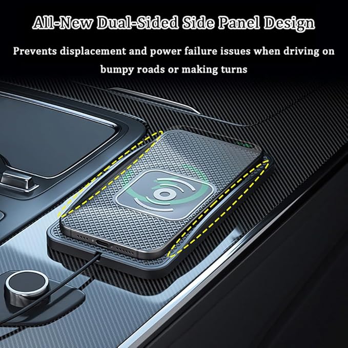 Wireless Car Charger Pad for Chevrolet Traverse 2009-2026, Type-C/USB 20W Car Wireless Charger Non-Slip Phone Charging Pad Car Accessories,A 30cm Cable Type-C Plug
