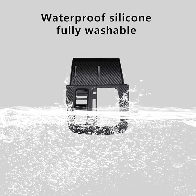 Temmis Center Console Silicone Organizer Wrap for Honda CRV 2023-2026 (Gasoline & Hybrid), Full-Wrap Center Consel Electrostatic adsorption Cover for Honda CRV-Black