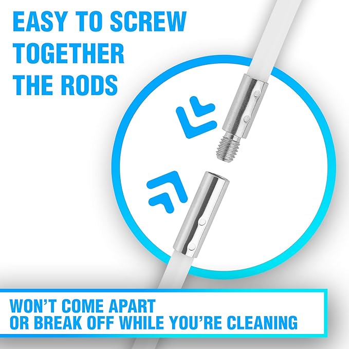 30-Feet Dryer Vent Cleaner Kit - Innovative Lint Remover Reusable Strong Nylon| Flexible Lint Brush with Drill Attachment for Faster Cleaning 30 Feet Long