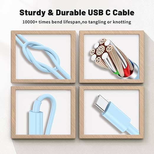45W Dual Port Super Fast Charger with Long USB C to C Cable 10ft,Type C Wall Charger Block and Android Phone Charging Cord for Samsung Galaxy S26 Plus/S25 Ultra/S25+/S24+/S23+/S22+/S21/S20/Note 20/10+