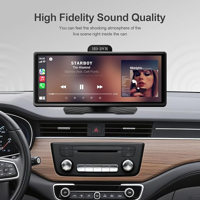 Wireless CarPlay & Android Auto – Effortlessly Connect Your iPhone or Android Device for Seamless Smartphone mirroring, Navigation, and app Control Without Cables.