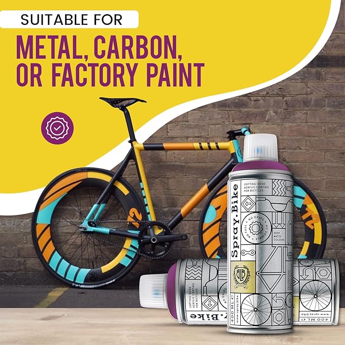 Spray.Bike Spray Paint | Designed Mainly for Bicycles | Multi-Use Acrylic Spray Paint for Metal, Plastic | High Coverage Bike Paint, 400ml, Mirage