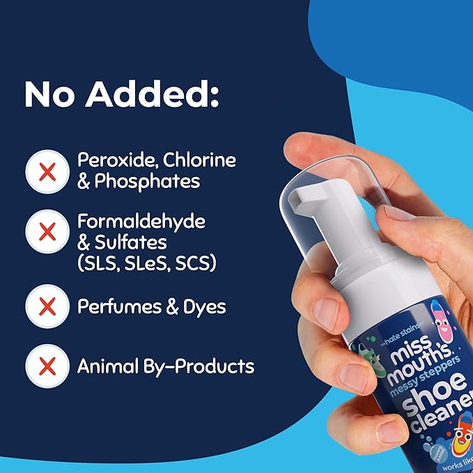 Miss Mouth's Messy Eater Stain Treater and Messy Steppers Shoe Cleaner Magic Duo - Stain Remover for Clothes, Carpet, Upholstery and Shoe Cleaner for Sneakers, Leather, Cloth, Mesh