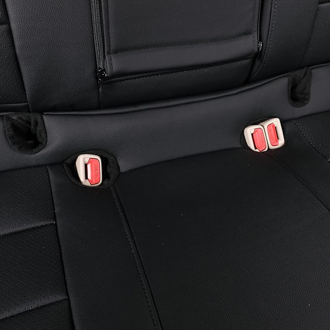 EKR Camry Seat Covers for Toyota Camry XSE,XLE 2025 2026 Waterproof Leather Car Seat Cover Full Set for Trucks SUV-Faux Leather (Black/Gray)
