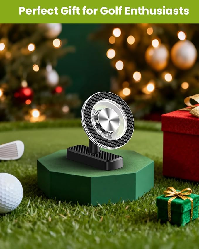 Magnetic Golf Cart Phone Holder 2 Pack, 360° Rotation Golf Accessories for Mens Gifts Ideas, Birthday Gifts for Men Dad Him Grandpa Papa Husband, Upgraded Magnetic Phone Mount for Golf Cart