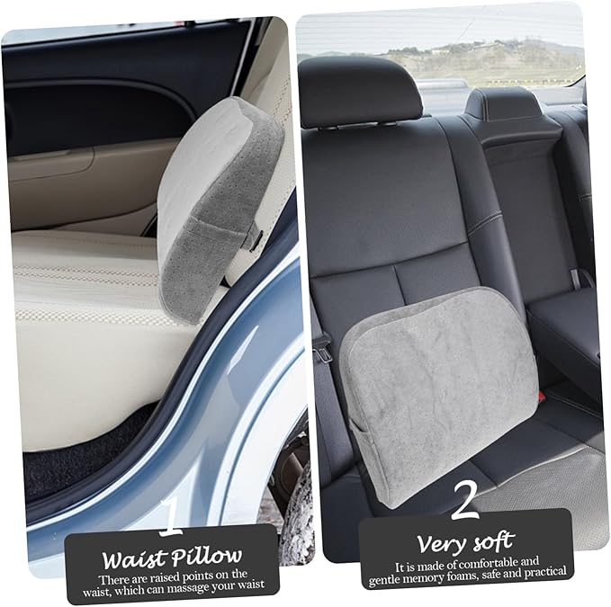 Desk Chair Pillow Memory Foam Lumbar Support Seat Cushion for Car Seats Waist Support