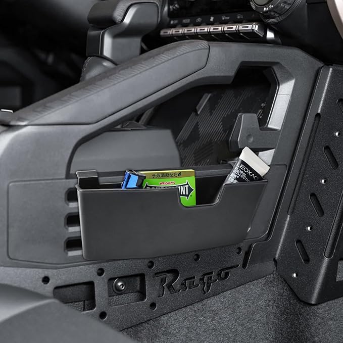 EDBETOS Tacoma Center Console Organizer Compatible with 2024 2025 2026 Toyota Tacoma Hanging Tray Passenger Side Storage Box Interior Accessories, Upgrade Your Interior with Smart Storage, ABS Black