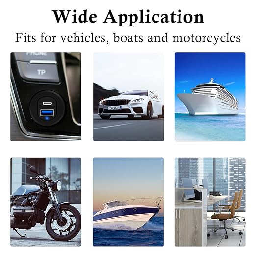 Type C 3.1 & USB 3.0 Car USB Port Mount Flush Cable Male to Female, Dashboard Panel Extension Cable for Car Boat Motorcycle with LED Indicator (3 feet)