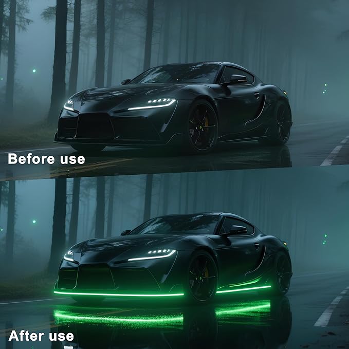 Underglow LED Lights for Cars - 6PCS RGB Neon Underglow Kit with Wireless APP Control, Music Sync, 8 Colors, 360 LEDs Waterproof for Cars, Trucks, SUVs