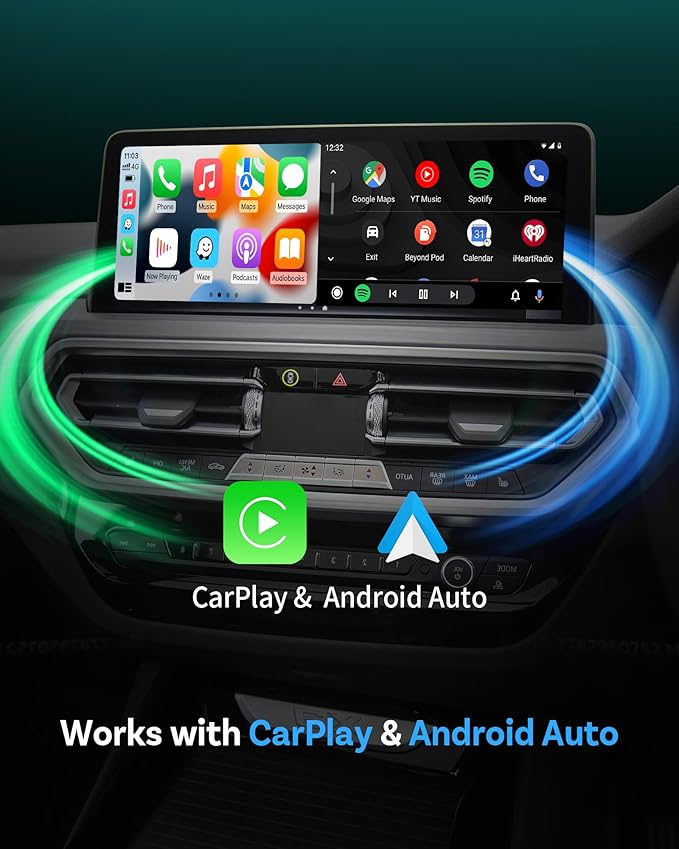 OTTOCAST Mini Tube (2026 Version) Wireless 2-in-1 CarPlay & Android Auto Adapter,Plug&Play Dongle for iPhone & Android,Bluetooth Auto Connect,Converts Factory Wired to Wireless CarPlay Adapter