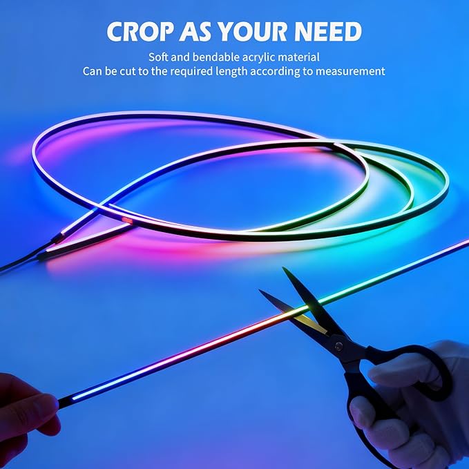 Interior Car LED Strip Lights with APP&Remote Control RGB 10 in 1 Ambient Lighting Kits Fiber Optic Strip LEDs,16 Million Colors,Music Sync Car Neon Lights for Cars,SUVs,Trucks