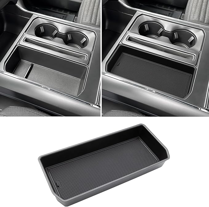 Center Console Tray Organizer for 2021-2025 2026 Ford F150 Accessories Insert Hidden Tray Improve Secret Storage Keep Clean Fits into The Existing Driver's Side Pocket