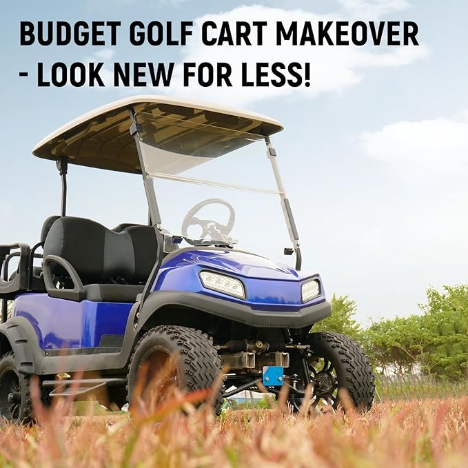 Golf Cart Front and Rear Seat Covers for Club Car Precedent 2004 and Up, Durable Polyester Fabric Club Car Precedent Seat Covers, Breathable Washable