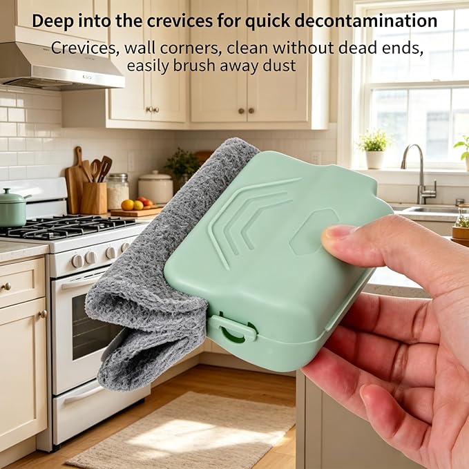 2026 New Magic Window Track Cleaner, Window Groove Cleaning Brush Tools Set, for Cleaning Tile Grout, Louver Blades, Car Air Conditioning Vents, and Narrow Gaps (6pcs Green)