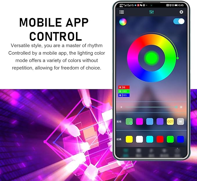 Car Interior LED Lights, RGB Interior Light Strips with Smart App Control, Multicolor Accent Neon Lights, Music Sync Under Dash Footwell Neon Lighting Kit