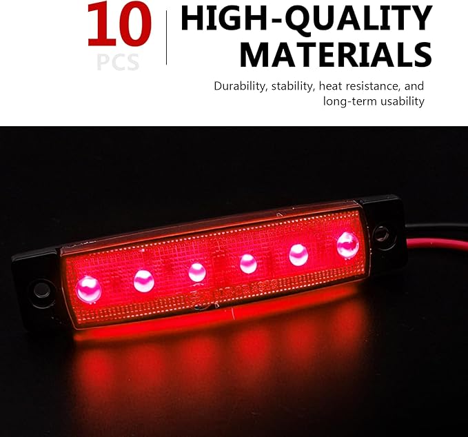 10Pcs LED Rock Lights Underglow Wheel Fender, Multi-Color Wheel Well Lights Waterproof Under Glow Kit for Car Truck SUV Golf Cart Wrangler ATV UTV Offroad - Fender Lighting (Red)