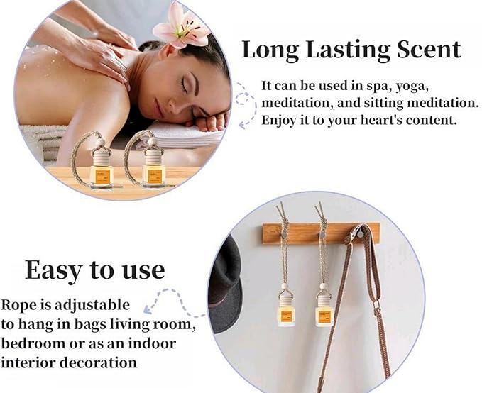 2Pack Coffee and Salted Caramel Scented Automotive Air Freshener Set, Car Accessories Decoration Hanging Scented Car Diffuser for Men Women