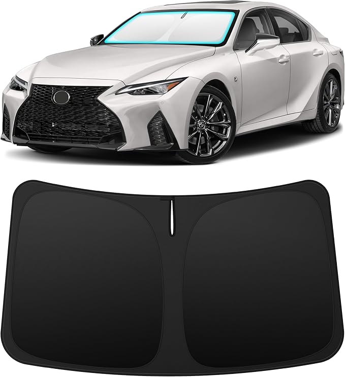 INSAUTO Custom Fit Windshield Sun Shade Accessories for Lexus is 2014-2025, Foldable Front Window Sunshade, UV & Heat Reflector, Keeps Interior Cool, Includes Storage Bag