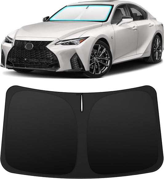 INSAUTO Custom Fit Windshield Sun Shade Accessories for Lexus is 2014-2025, Foldable Front Window Sunshade, UV & Heat Reflector, Keeps Interior Cool, Includes Storage Bag