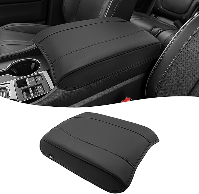 Center Console Armrest Cover for Honda Pilot 2023-2026, Passport 2024-2026, Ridgeline 2024 2025, Durable Middle Console Lid Covering, PU Leather Trim, Anti-Scratch
