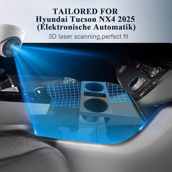 BIBIB0 3Pack 2025 2026 Tucson Limited Center Console Organizer for 2026 2025 Hyundai Tucson(Limited)/Tucson Hybrid/Tucson Plug-in Hybrid Armrest Inserts Tray -ONLY Fit Electronic Shift
