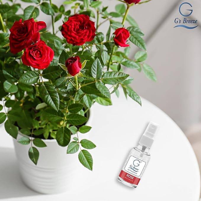 G's Breeze Rose Air Freshener – Enchanting Aroma of Blooming Roses – Create a Romantic, Luxurious Atmosphere – Ideal for Home, Car, & Office – Long-Lasting Floral Fragrance for Any Occasion