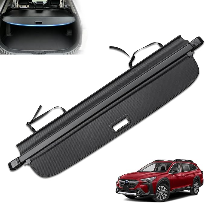 MIALUTY® Cargo Cover for 2021-2025 Subaru Outback Retractable Trunk Cover Outback Accessories Anti-Peeping Anti-Theft Privacy Screen,Trunk Luggage Shield Shade Carbon Fiber Texture