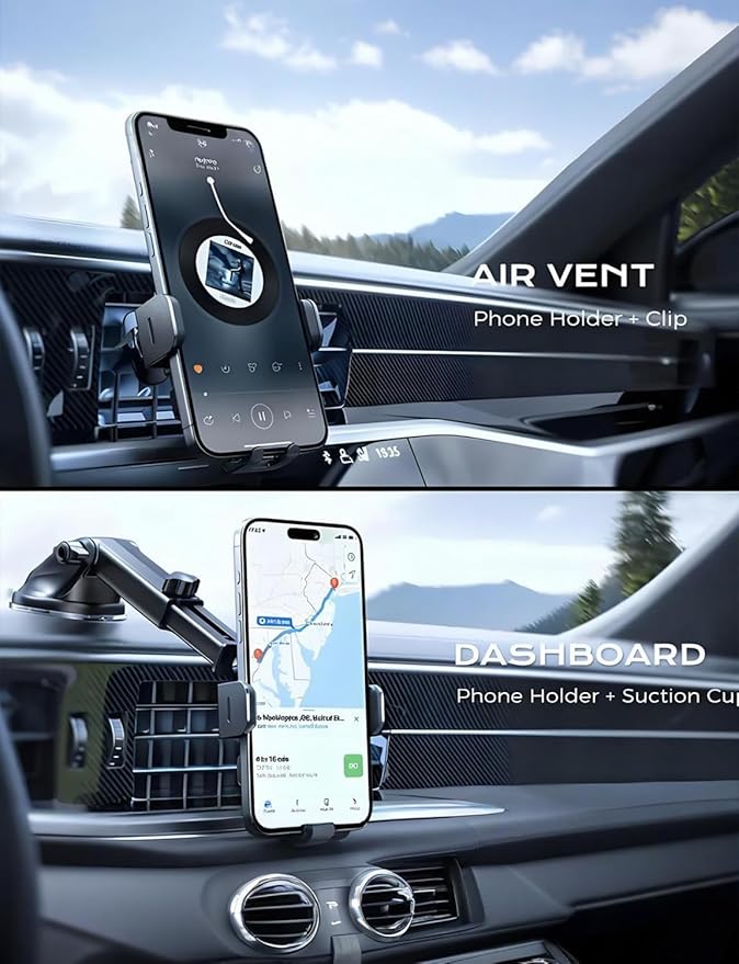 CHGeek Wireless Car Charger, 2026 Upgrade 15W Fast Charging Auto Clamping Car Phone Holder Charger, Phone Holders for car Mount, fit for iPhone 17 16 15 14 13 Mini Pro Max XR,Samsung Galaxy S26 Ultra