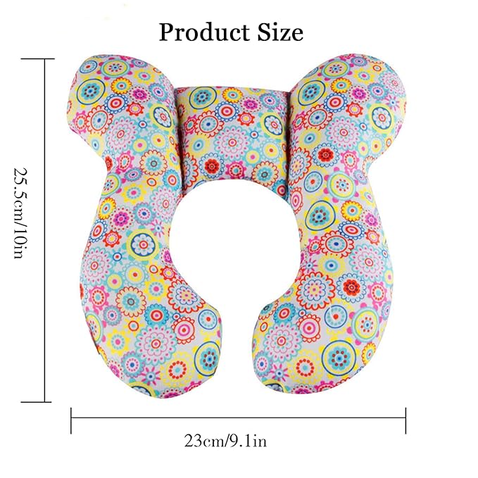 Baby Travel Pillow - Infant Head and Neck Support Pillow Baby Neck Pillow for Car Seat,Pushchair(Colorful)