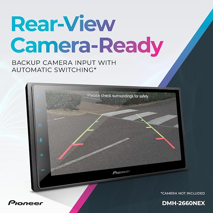 Pioneer DMH-2660NEX 6.8" Capacitive Touchscreen, Double Din – Wired Apple CarPlay & Android Auto, Amazon Alexa, Bluetooth, Backup Camera, FLAC, HD Radio, Hi-Volt RCA