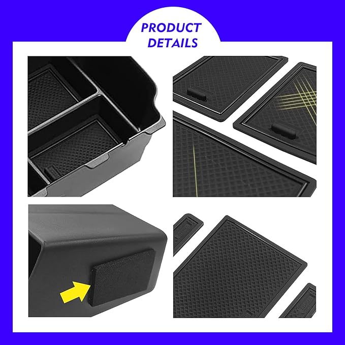 2024 2025 2026 Civic Center Console Organizer Tray for 2023 2022 Honda Civic 11th Gen Sedan Hatchback LX EX Sport 2022 Accessories Civic 2023 Central Console Organizer Insert Tray(2pcs)