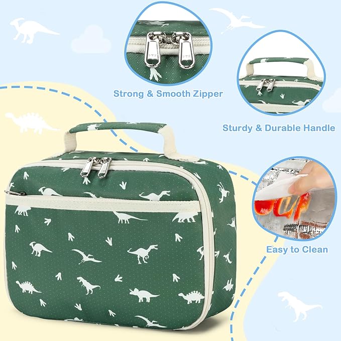 CAMTOP Lunch Box Kids Boys Insulated Lunch Cooler Bag Reusable Lunch Tote Kit for School Travel