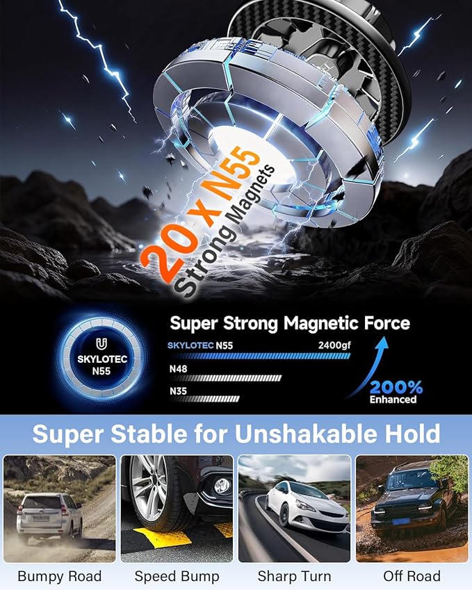 Phone Holder for Honda CR-V CRV 2023-2026/HR-V HRV 2023-2026/Pilot 2023-2026 Accessories 7/9-Inch Screen Fixed Clip, Magnetic Phone Mount Compatible with MagSafe, Magnets CR V Cell Phone Holder