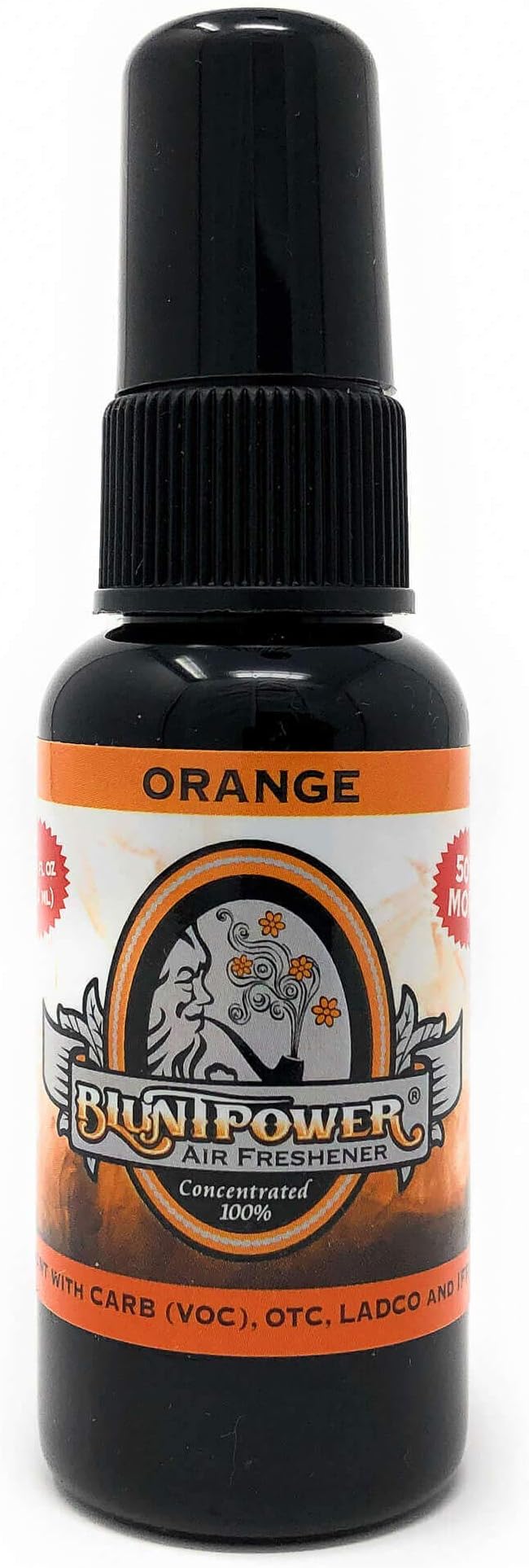 BluntPower (Orange, 1 Pack) Concentrated Air Freshener for Room and Car Spray - Oil-Based Diffuser Spray Bottle - Long-Lasting Bathroom Spray, Car Freshener, & Odor Eliminator Spray