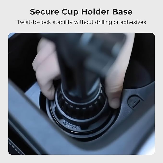 Wireless Car Charger Mount - Auto Scan & Auto Grip Car Phone Mount - Compatible with iPhone 14/15/16/17 & iPhone Air - Fast Charger Car Mount Accessories for Cup Holder