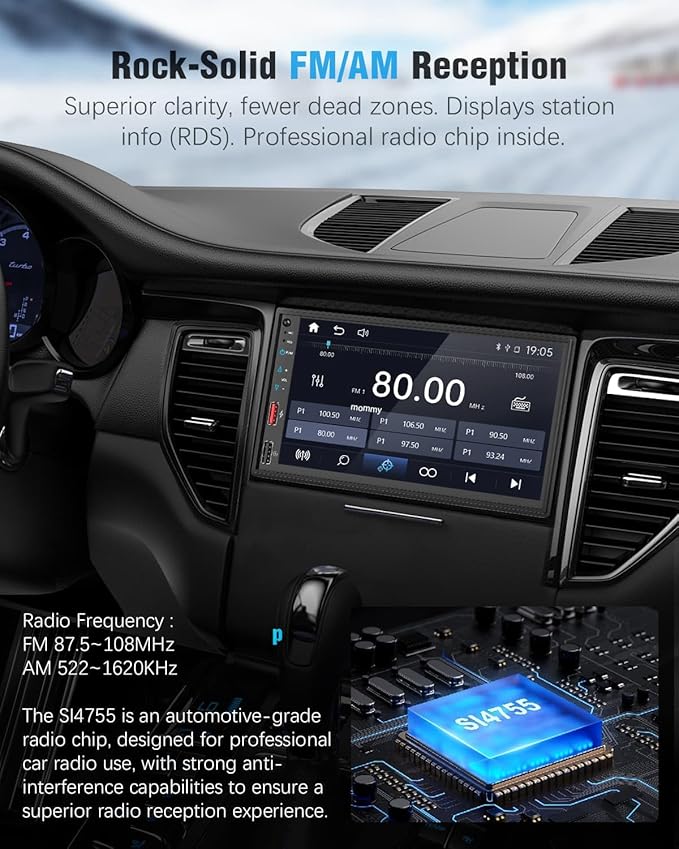 【SOOEMAKA】 Radio for Truck,Double Din Car Stereo with Wireless Carplay&Android Auto,7 inch Truck Radio Upgrade PD/QC 3.0 Fast Charging/16~36V/Bluetooth 5.1/AM/FM/DSP/SUB/SWC