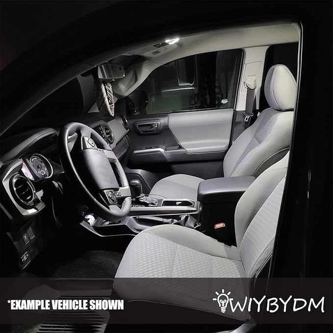 White Interior LED Lights Bulb Kit for Hyundai Santa Fe 2021 2022 2023 Vanity Mirror Glove Box Trunk Cargo License Plate Lights LED Interior Lighting Bulbs + Install Tool Guide