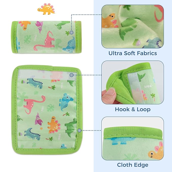 COOLBEBE Car Seat Straps Shoulder Pads for Baby Kids, Super Soft Seat Belt Covers for All Car Seats/Pushchair/Stroller/High Chair