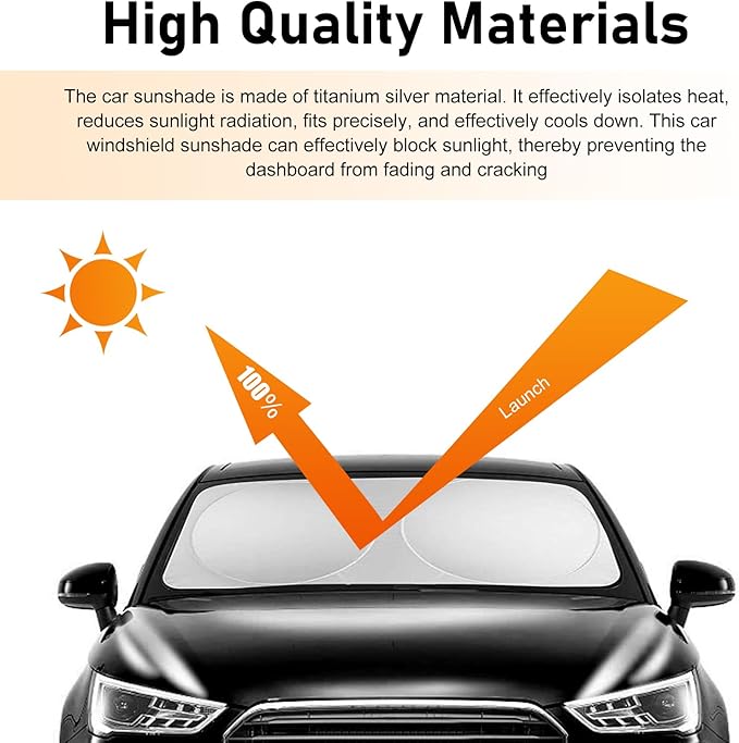 6PCS Reflective Car Windshield Sunshade Kit, Foldable Magnetic Side Window Shade with Storage Bag, Silver Coated UV Protection Heat Shield, Universal Auto Privacy Cover for Baby Camping Napping