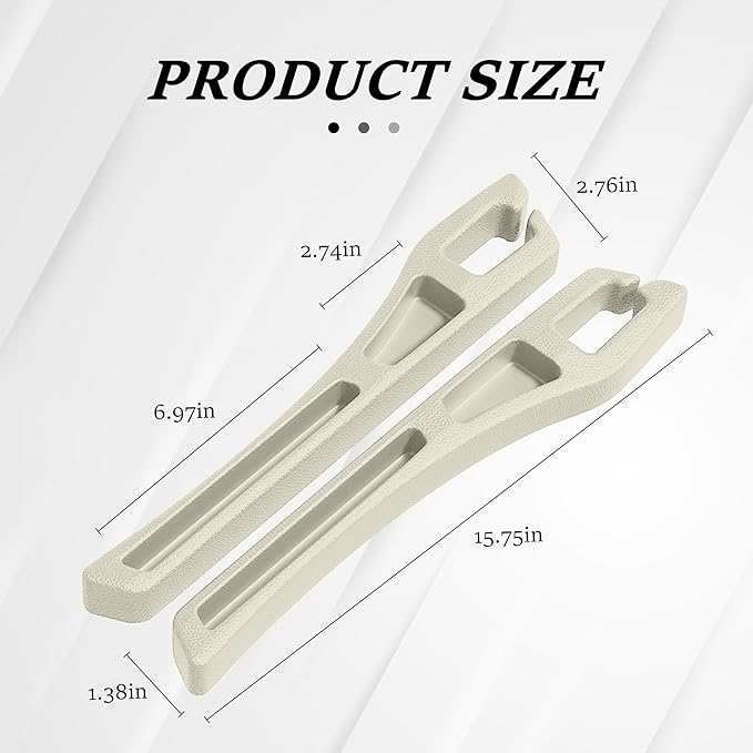 2PCS Car Seat Gap Filler Organizer, Multifunctional Car Gap Filler with Fill and Storage Function for Storing Phones Keys Cards, Universal No Drop Seat Guard for Cars (Beige)