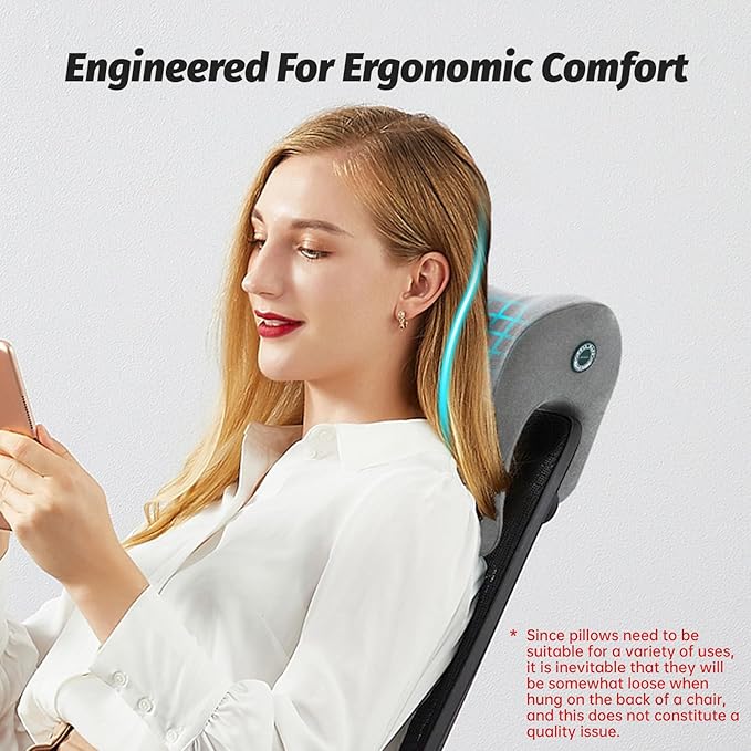 Headrest Office Chair Neck Pillow Ergonomic Memory Foam Desk Pillow for Napping - Multifunctional Comfort for Adult Workstations,Neck Support Pillow Chair for Car, Office, Gaming