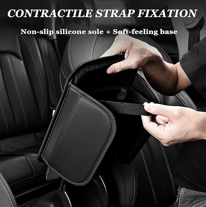Car Center Console Armrest Pad for Subaru Forester SJ 4.Gen 2013 2014 2015 2016 2017 2018 2019, Water Resistant Armrest Cushion Cover Anti-Slip Bottom Console Protection,C Brown
